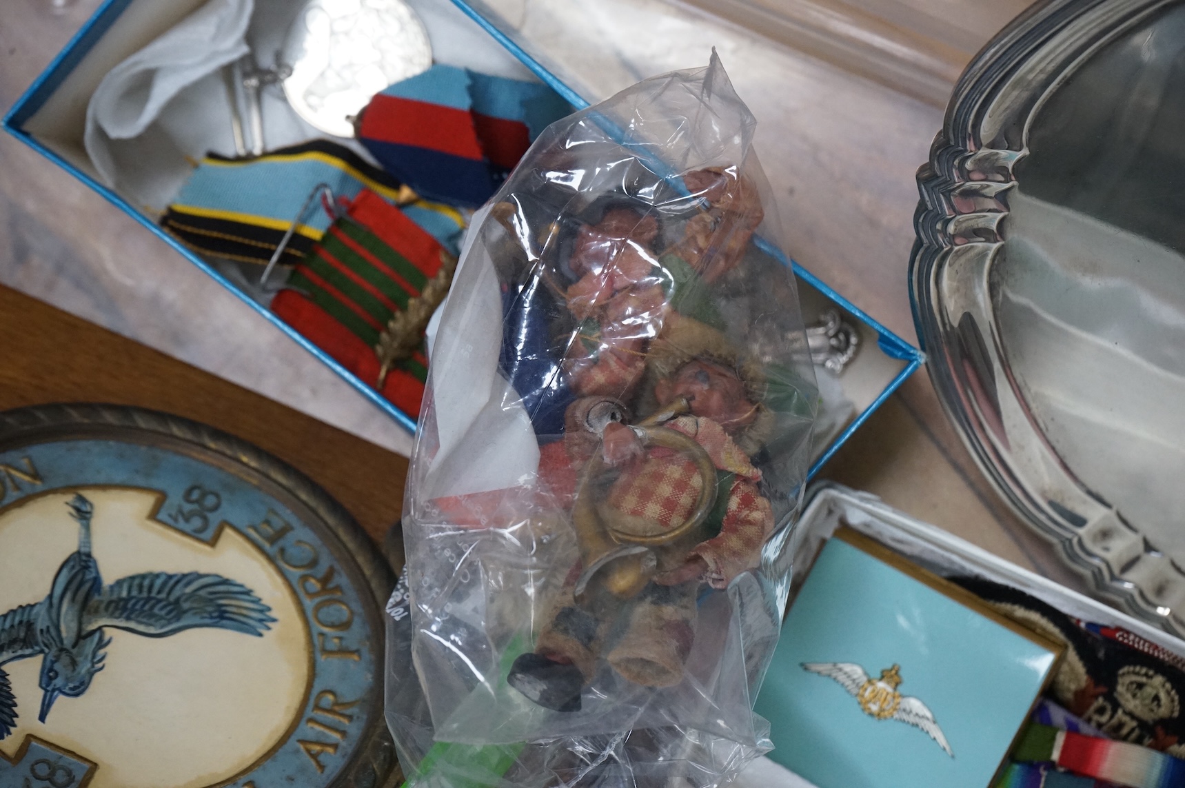 An RAF archive including a WWII DFC medal group awarded to Wing Commander Richard Douglas Speare, comprising; the Distinguished Flying Medal, Air Crew Europe Star, DSO dated 1944, 1939 to 1945 Star, 1939 to 1945 Medal, a